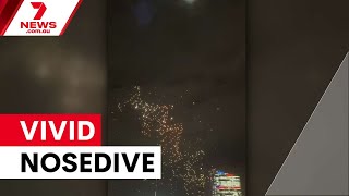 Vivid Sydney drone show grounded after harbour crash | 7NEWS