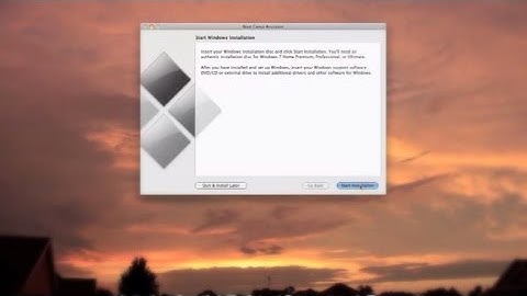How to install Windows on a Mac (bootcamp)
