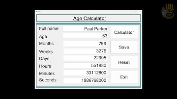 How to Create an Age Calculator and Save Data in Visual Basic.Net. Very Good Tutorial for Beginners