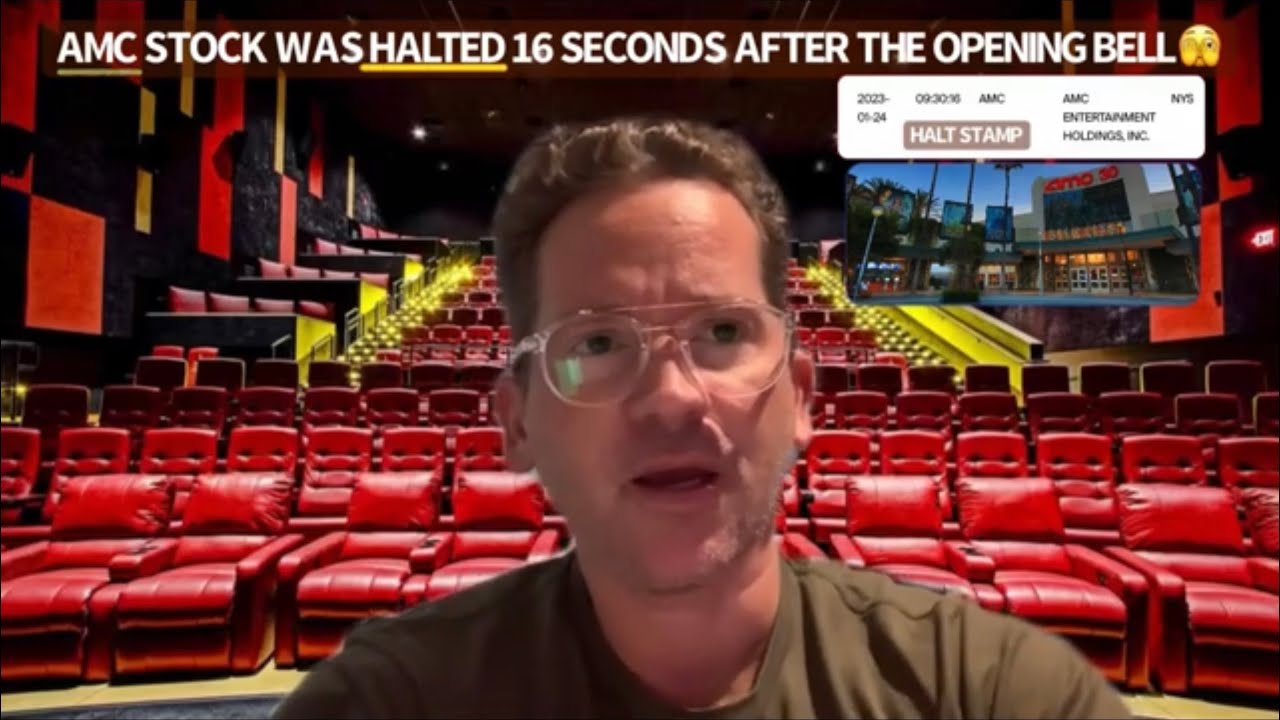 AMC stock HALTED 16 seconds after opening bell 🔔 WHY? YouTube