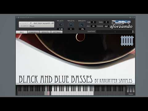 Free bass guitar sample library Black And Blue Basses walkthrough