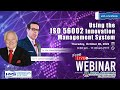Using the ISO 56002 – Innovation Management System