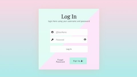 Creating an Interactive Login Page Using HTML, CSS and JavaScript | Mastering Login Page Design