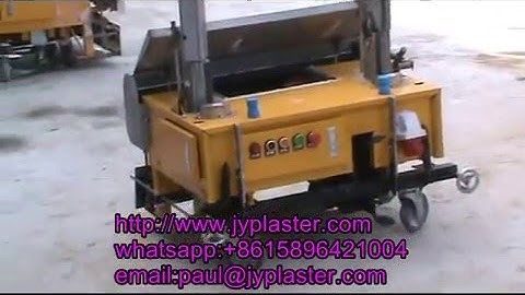how to install the auto rendering machine/auto plastering machine