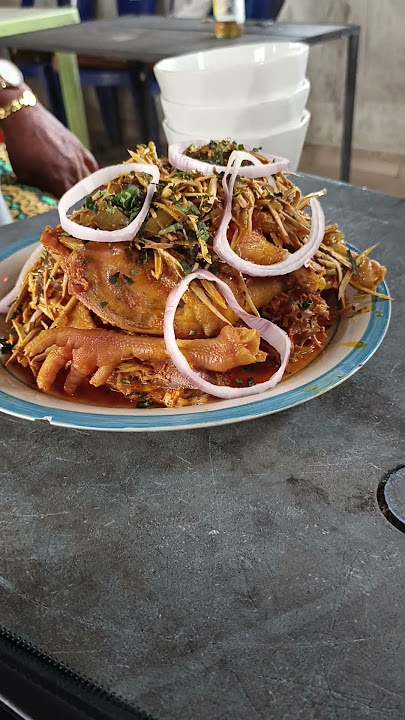 chicken nkwobi with ugba