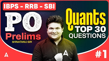 IBPS-RRB-SBI Classes 2025 | PO Prelims Quants  | Quant By Shantanu Sir