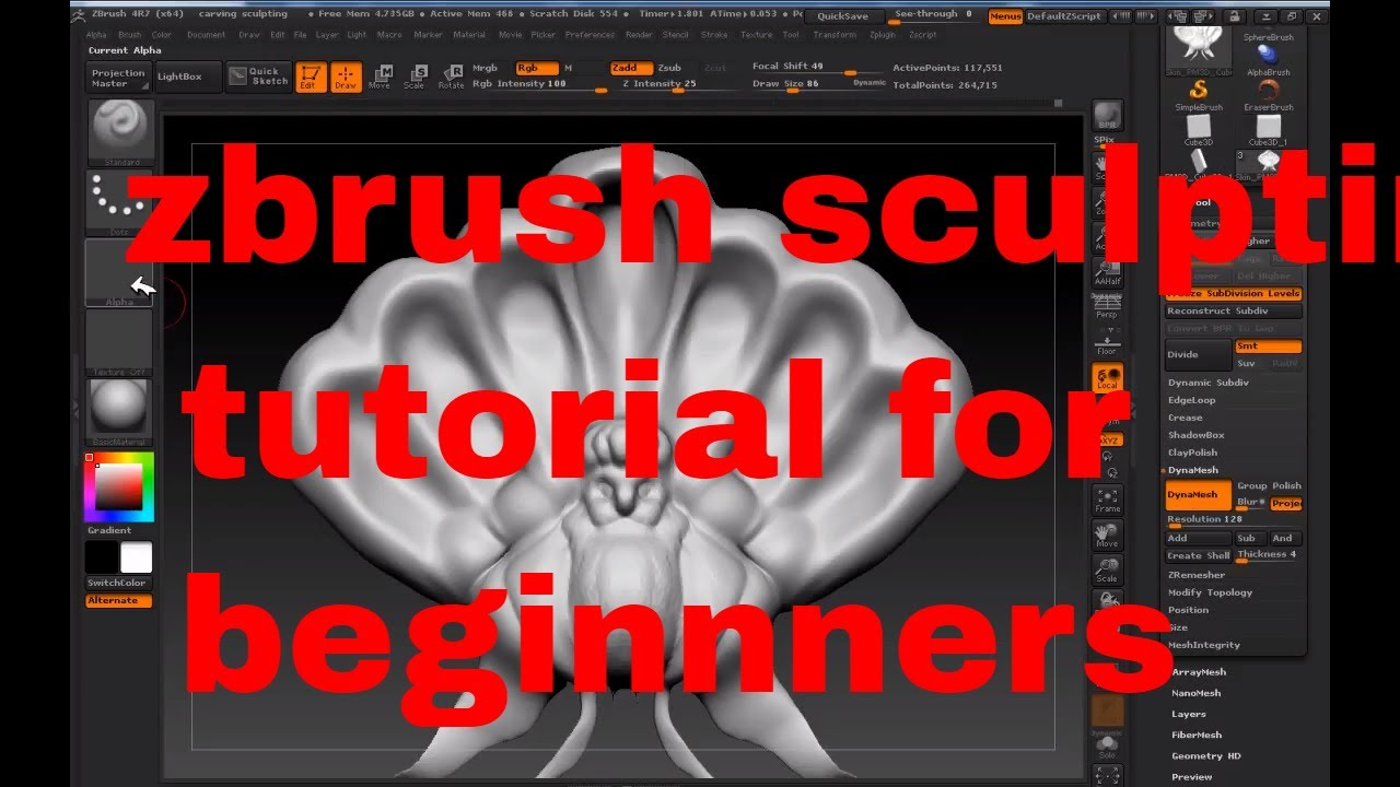 Zbrush sculpting tutorial for beginners braid brush procreate free download