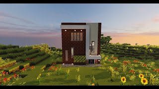 MINECRAFT - CASA MODERNA, PEQUEÑA Y SENCILLA- ASMR 😴😇 screenshot 1