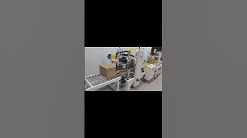 Linear fully automatic carton sealing machine, upper and lower sides and corners, I shaped