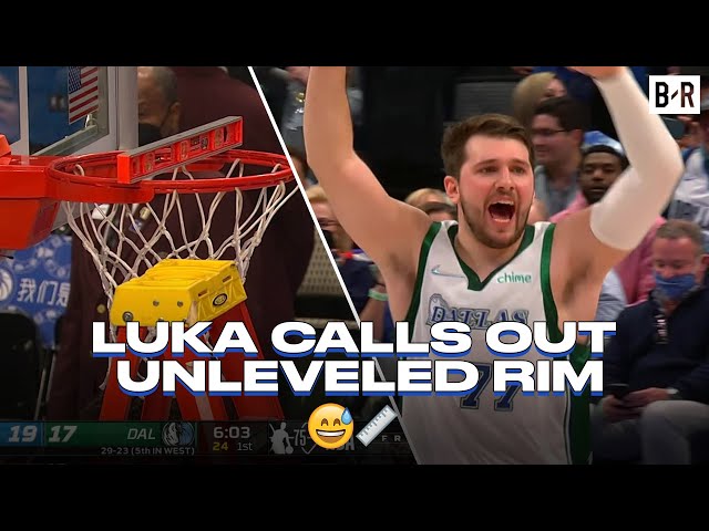 Luka Doncic Calls Out Unleveled Rim During Mavs-Sixers Game