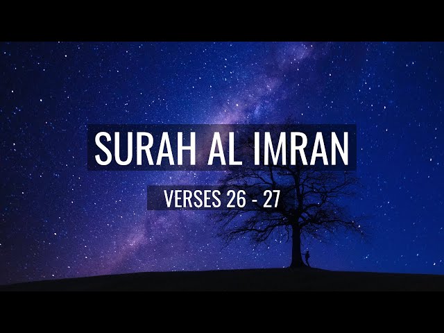 Surah Ali Imran verse 26 27 - English Translation Mishary Rashid class=