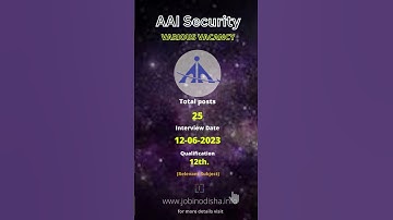 AAI Security Screener Recruitment 2023 | Apply for 25 Act Security Screener Posts | #shorts