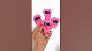 Squid Game craft || DIY pink soldiers from squid game || craftboat