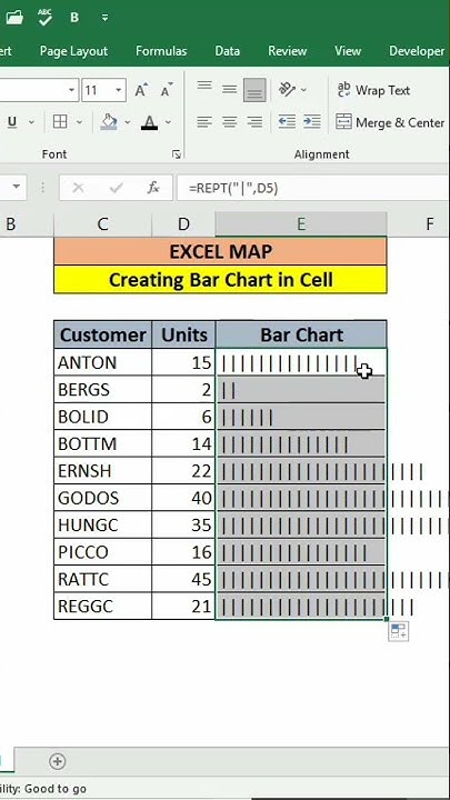 How to Create Bar Chart Inside Cell in Excel | MS Excel Tutorial - YouTube