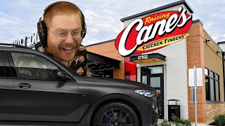 wubby orders food at the cane's drive thru (media share)