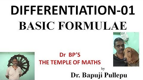 DIFFERENTIATION -04  USING LOGARITHM FORMULAS  BY DR BP (BAPUJI PULLEPU)