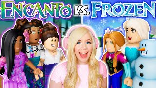 ENCANTO FAMILY VS FROZEN FAMILY IN BROOKHAVEN! (ROBLOX BROOKHAVEN RP)