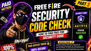 🔥 Free Fire Security Code Check 2026 | How to Find FF Security Code & Access Token | Termux Tool 💯#3