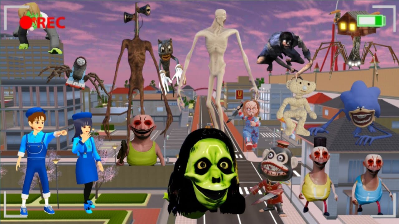 Yuta Mio Panik CCTV Merekam PASUKAN HANTU HAMOOD HABIBI Di Kota Sakura😱 | Sakura School Simulator