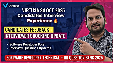 VIRTUSA 24 Oct Interview Experience | Interviewer Fails Candidate |SD Technical + HR Question Bank