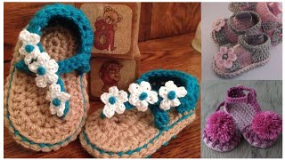Knitted kid's Sandals Model With Wool ( Shear Ideas) Free Patterns Designer Ideas Diy Projects
