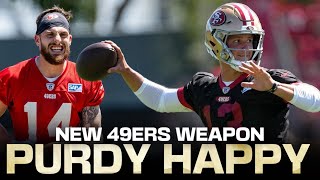 Brock Purdy grins about his new 49ers weapon, Ricky Pearsall