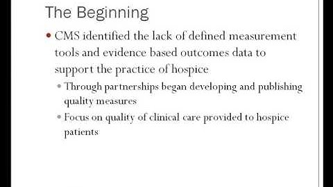 Hospice Quality Reporting   Making Hospice Item Set and CAHPS Meaningful to Staff