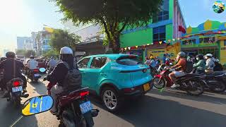 Riding a Motorbike in Saigon Morning Traffic | Crazy Ho Chi Minh City Rush Hour POV 4K
