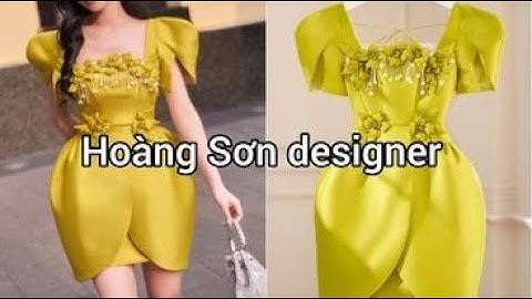 Dạy cắt may | hướng dẫn cách cắt đầm cổ vuông vai chờm theo mẫu | Hoàng Sơn designer