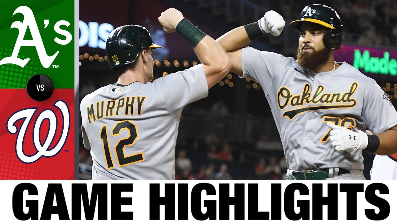 A's vs. Nationals Game Highlights (8/30/22) MLB Highlights YouTube
