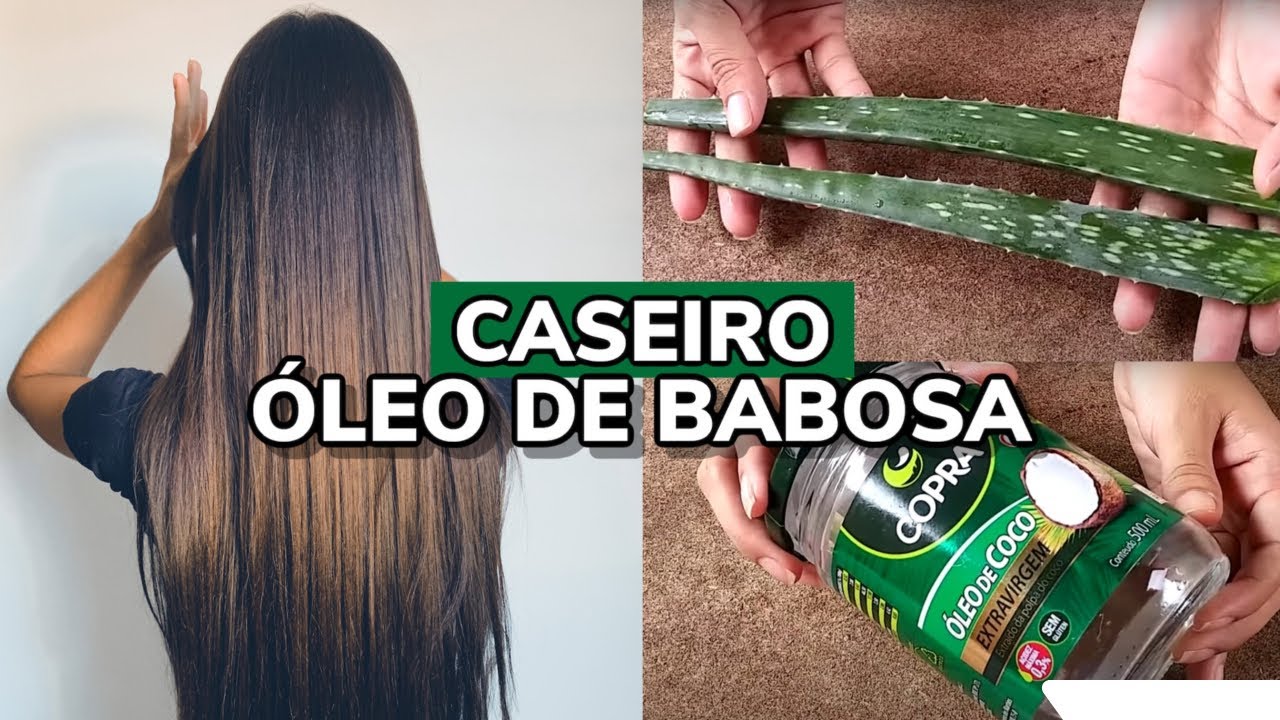 ÓLEO DE BABOSA CASEIRO - Cresce e Fortalece o Cabelo 🌱
