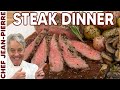 Steak with a red wine reduction  chef jeanpierre