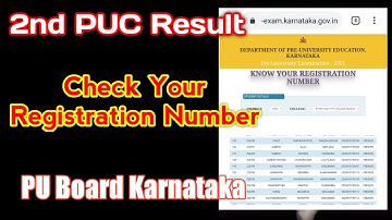 How to Check Your Registration number | 2nd PUC Result |  PU Board Karnataka | Info Nashi