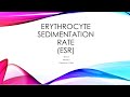 Erythrocyte sedimentation rate