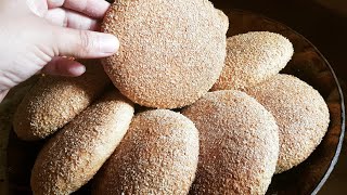 خبز بالدقيق القمح الكامل بدون دقيق الفرص صحي 100%
