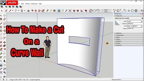 how to make a cut on a curve wall || make wall curve wall in sketchup || sagar pathare studio