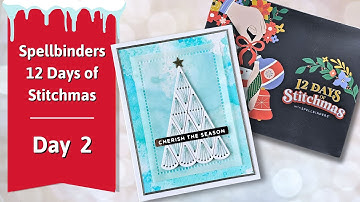 Stitched Christmas Tree | Day 2 of Spellbinders 12 Days of Stitchmas Advent Calendar 2024