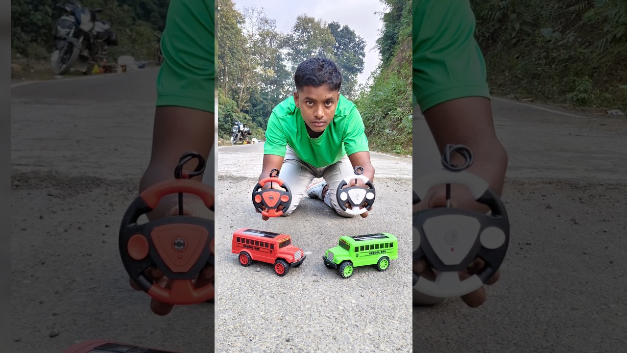 Remote control 2 ta school bus unboxing 🚌 review Testing 🙃