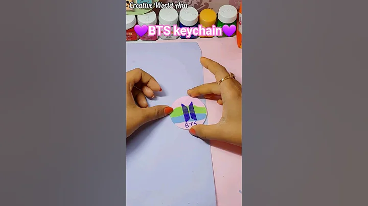 Diy BTS Keychain💜/ Easy Diy Bts Crafts #shorts #bts #btsarmy #btscraft #diy #keychain #craft
