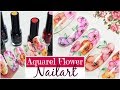 Aquarel flower nailart ♥ Beautynailsfun.nl