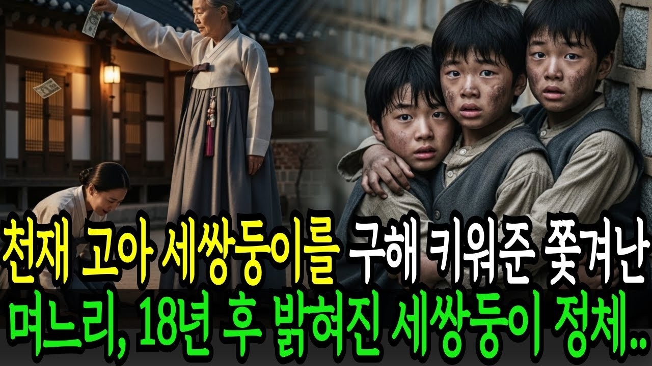 쫓겨난 며느리가 빚쟁이에게서 구한 천재 고아 세쌍둥이,18년 후 밝혀진 아이들의 놀라운 정체  !! MP4