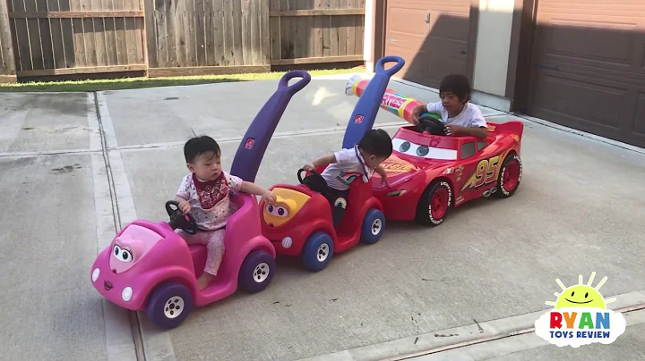 Ryan's Drive Thru Adventure with Lightning McQueen Power Wheels Ride On Car