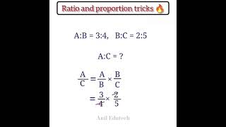 Fast Ratio and Proportion Shortcut 🤯 #ratio #proportion #maths #shorts