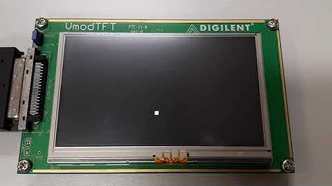 FPGA LCD animation: Bouncing white pixel