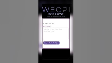 Cracking the code with Weopi: Solving complex math problems one step at a time!" #MathGenius