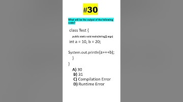 Quiz-30 #crackjavainterview #LearnJava #java #quiz #interview #coding #spring #tricks #programming