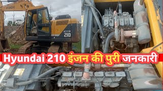 Hyundai 210 Excavator || इंजन की पुरी जनकारी || #youtuber  #excavator #djvikashidea