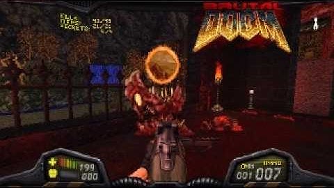 Brutal Doom v22 Test5 RC2 | Doom 2 Remake from Hell - Map01: Entryway | 4K/60