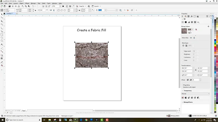 create fill fabric