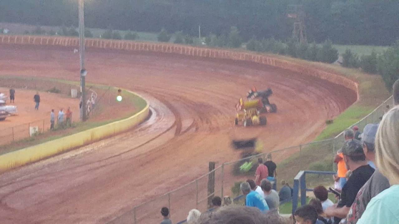 USCS Sprint Cars Lancaster Speedway July 2016 - YouTube